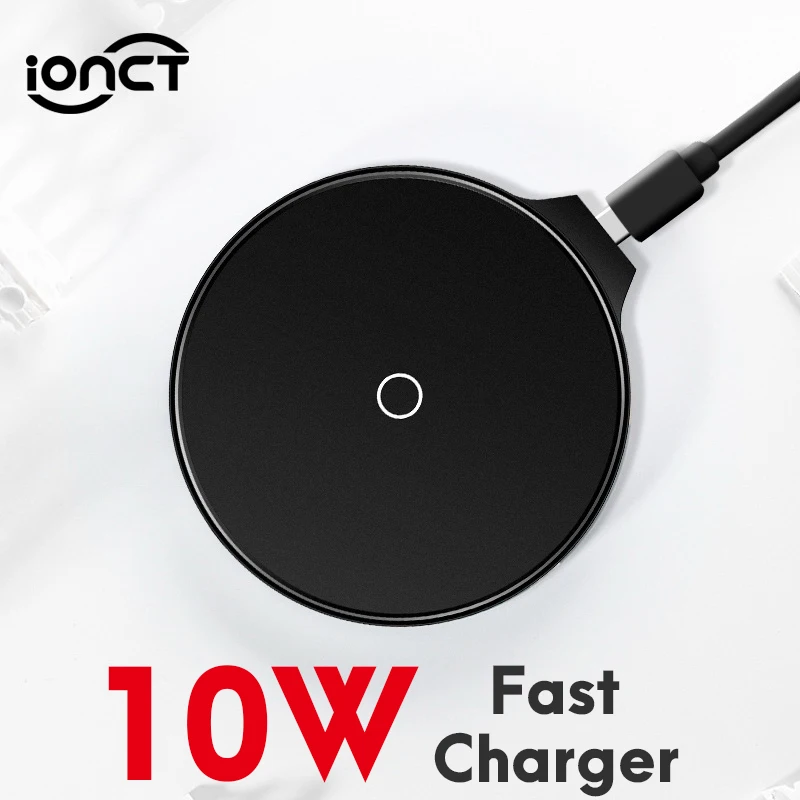 IONCT QI беспроводная зарядка для iPhone X 8 Plus XR XS Max безпроводная зарядка для samsung S8 S9 для huawei Xiaomi зарядка для айфона беспроводная зарядка iphone - Тип штекера: 10W