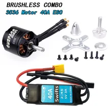 

C3536 2814(3536) 910KV 1050KV 1300KV 1500KV Brushless Motor 40A ESC for RC 1000g-1500g Airplane Fixed-wing Glider Warbirds