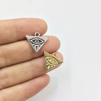 

Eruifa Pretty 20pcs 14mm Eye Zinc alloy charms Wholesales necklace,earring bracelet jewelry DIY handmade 2 colors