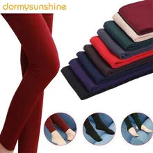 Женские осенне-зимние плотные теплые леггинсы с ворсистой подкладкой, Стрейчевые флисовые штаны, эластичные леггинсы