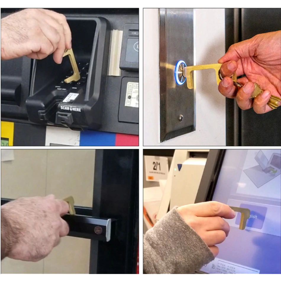 MARIE KM001 Portable Hygiene No-Touch EDC Door Opener Hand Antimicrobial Elevator Door handle Presser Tool 2020 New-8