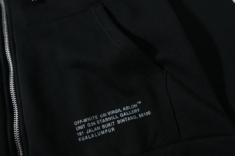 Off-White куб перспектива стрелка светоотражающий Кардиган Толстовка
