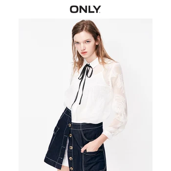 

ONLY Women's Loose Fit Lace-up Chiffon Shirt | 119231506