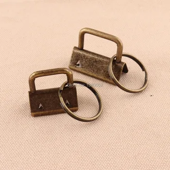 

20pcs /lot 25/32mm Key Fob Hardware bronze color with key ring split ring For wristlets with fabric ribbon webbing