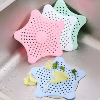 

Soft Sink Strainers Starfish Hair Catcher No Slip Drain Cover Bathroom Drains Strainer Kitchen Tools LX8115