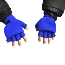 Универсальные теплые рукавицы с откидной крышкой без пальцев; перчатки для вождения для маленьких мальчиков и девочек; Зимние перчатки для запястья; guantes invierno mujer#2