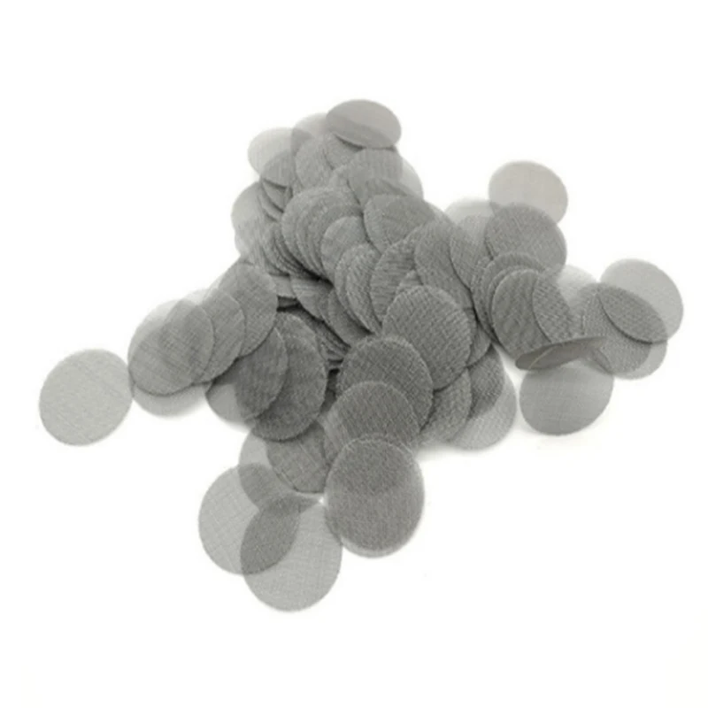 200/50pcs Smoking Tobacco Metal Filters Pipe Screen Gauze Hookah Water Pipe Stainless Steel Mesh Combustion Support Net 15~25mm 2