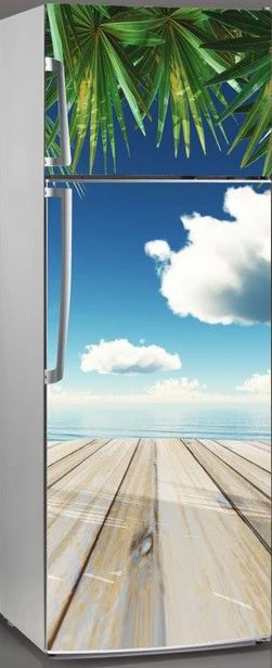 Темный хаки 3D Self Adhesive Fridge Door Cover Wallpaper Dishwasher Fridge Wrap Sticker Kid's Art Fridge Door Cover Sticker Dropshipping - Цвет: Темный хаки