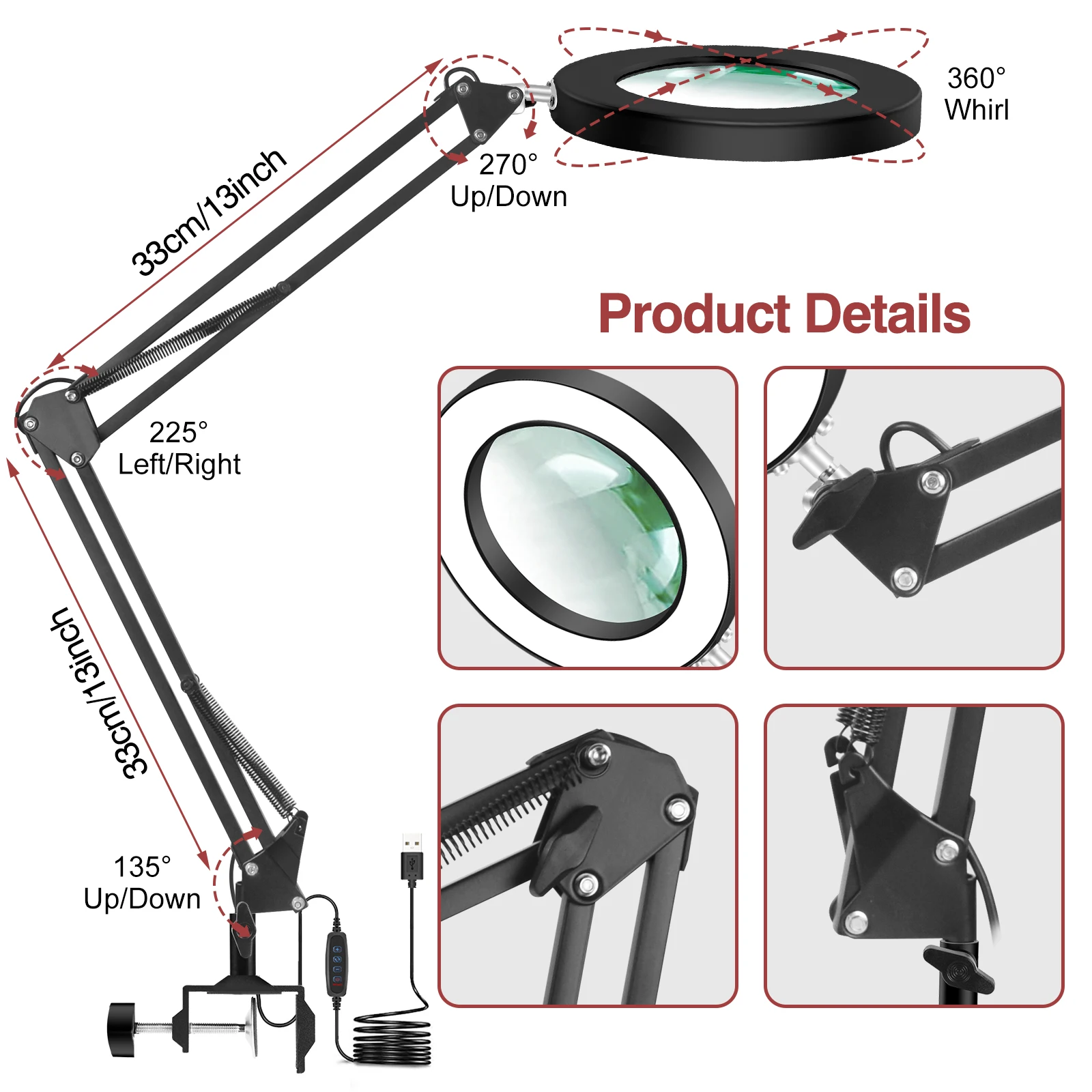 Attach-A-Mag Flexible Lighted Magnifier