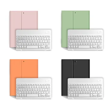 

Besegad Detachable PU Leather Bluetooth Wireless Keyboard Case Cover with Pencil Slot for Apple iPad 10.2inch 2019 Release