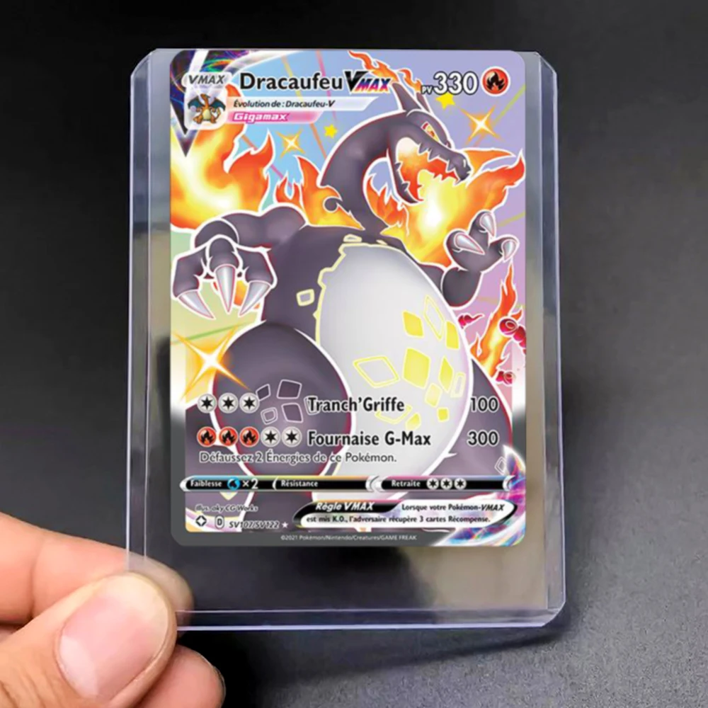 Transparent Card Sleeve Album for Pokemon, Yu-Gi-Oh!, and Trading Cards Game Binder Description Image.This Product Can Be Found With The Tag Names Cards protector folder, Hobby Collectibles, Toys Hobbies