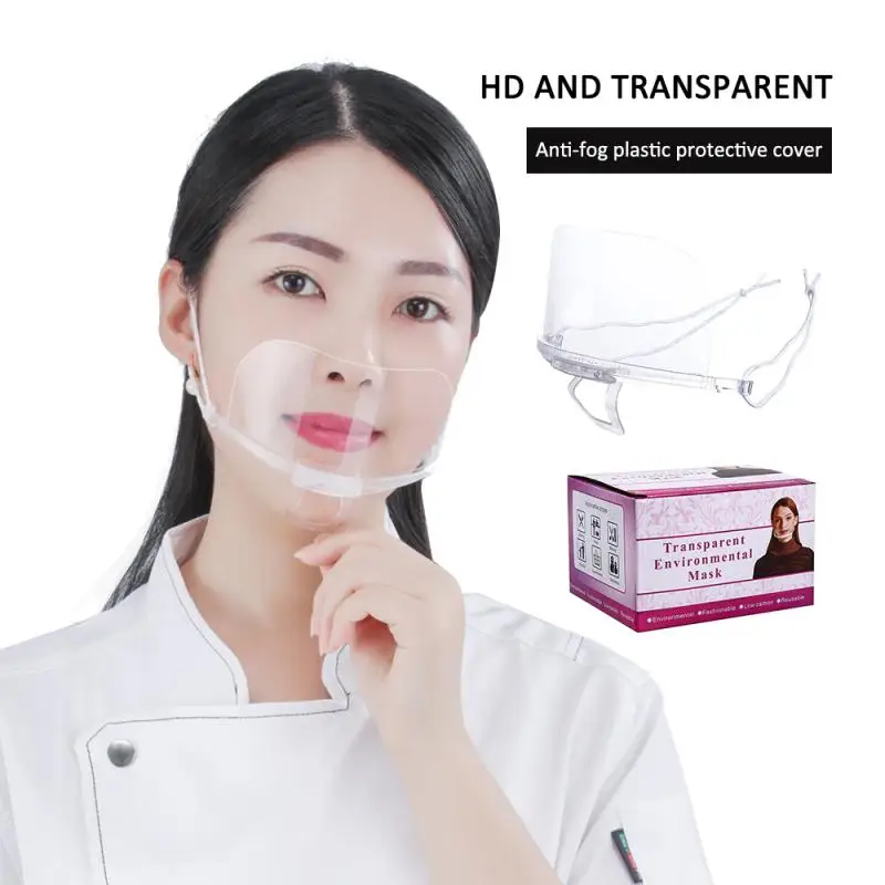 10/1pcs Transparent Plastic Anti-fog Mask Protective Cover Catering Food Hotel Kitchen Restaurant Masks Tools | Дом и сад