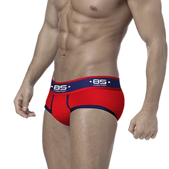 

New Men Sexy Underpants U Convex Pouch Low Waist Breathable Gay Thongs cotton male shorts soft comfortable men's panties