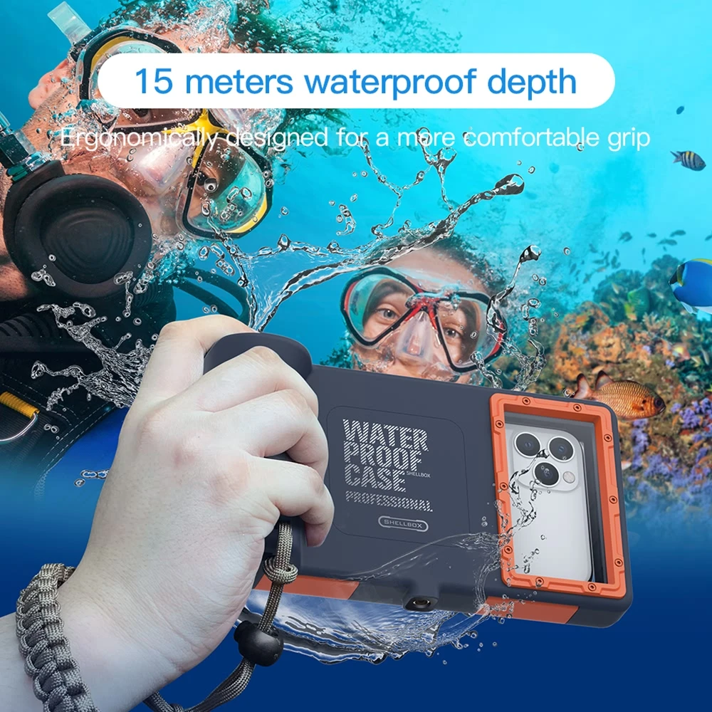 

LLZ.COQUE Waterproof Full Protection IP 68 15M Underwater Case for Diving Cover for Iphone 11 Pro Xr XS MAX X 6 6S 7 8 PLUS