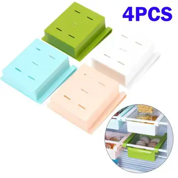 

4PCS Fridge Box Holder Kitchen Shelf Organiser Cupboard Holder Storage Basket