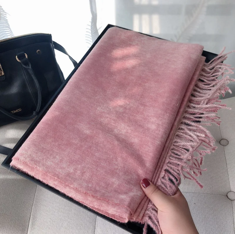 KYQIAO шарф женский pink winter scarf women South Korea style long thick solid scarf shawl палантин Sjaal Muslim Hijab