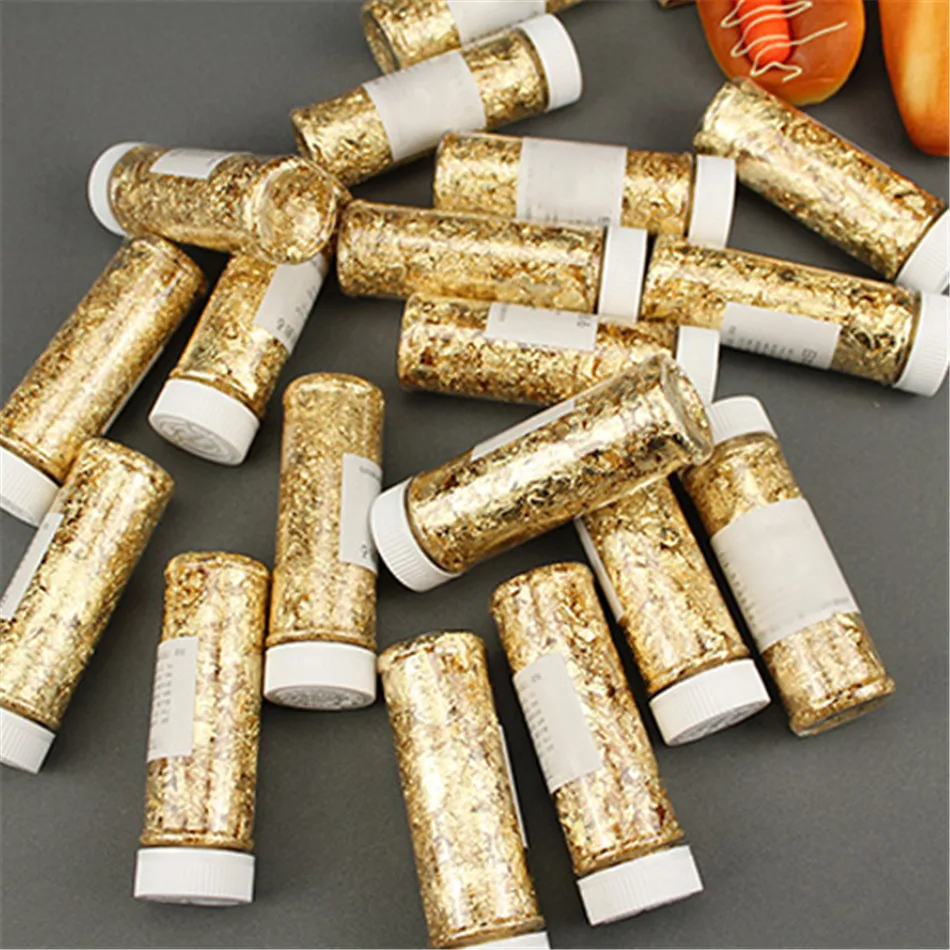 TTLIFE 1 Uds grado comestible hoja dorada genuina Schabin de 2g 24K decorativas doradas platos Chef tarta artística herramientas de decoración de Chocolate