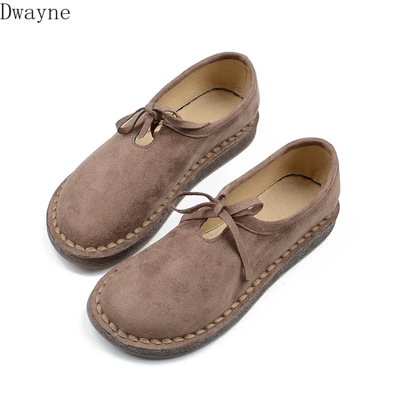 

Mori Literary Round Head Soft Bottom Casual Shoes Hand-Stitched Single Shoes Retro Peas Shoes Simple Comfort Flat Womens Shoes