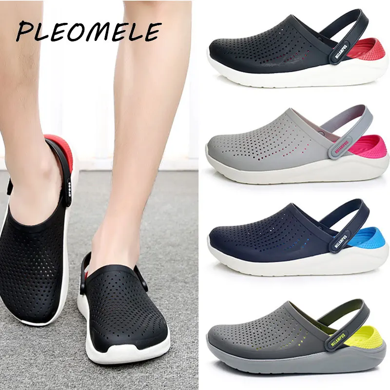 

Size 36-45 Summer Slippers For Women EVA Clogs Mules Unisex Beach Slippers Lovers Casual Shoes Sports Mules Men Garden Clogs