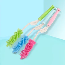 Стиль, щетка для бутылочек, вращающаяся на 360 градусов, силиконовая щетка для бутылочки для кормления, чистящая чашка для сосков, скребок, инструменты