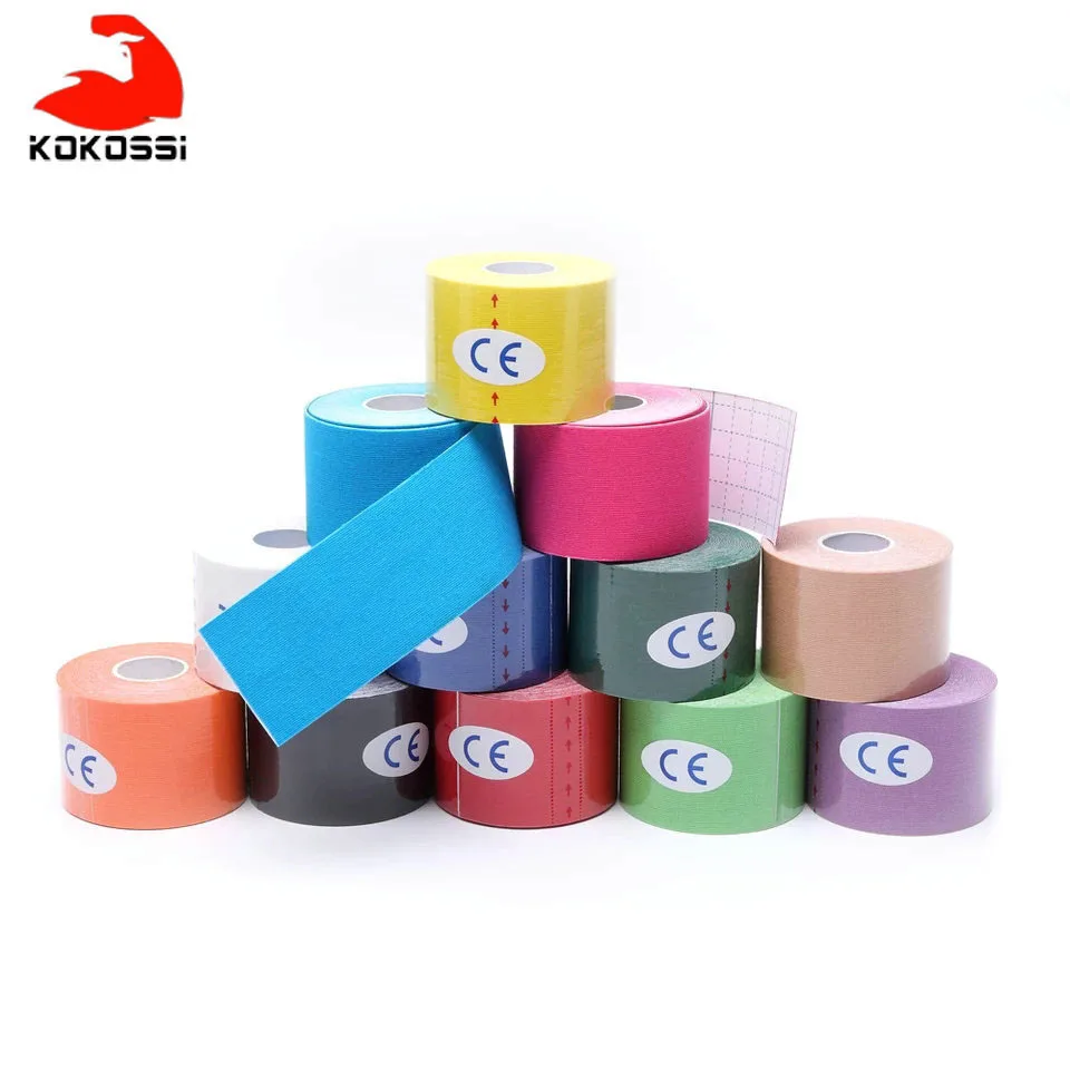 Sports Tape Kinesiology Tape Knee Pad Knee Wraps 5 Size Kinesiology Tape Athletic Recovery Self Adherent Wrap Taping Medical Muscle Pain Relief Knee Pads Protector