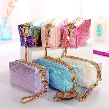 

2020 Glare Women Cosmetic Bag Pu Makeup Bag Make Up Handbag Fashion Organizer Storage Case Pouches Toiletry Wash Beauty Box