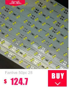 Fanlive 100 шт. * 100 см высокий яркий двухрядные 8520 DC 12 В 120 светодио дный S SMD 35 Вт/м светодио дный автомобиля Жесткий Газа Бар кабинет свет Алюминий
