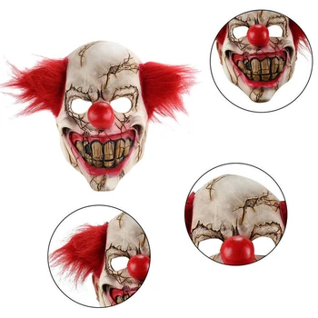 

Latex Full Face Adult Mask Horror Sorcerer Clown Mask For Masquerade Halloween Party Escape Dress Up Party Mask