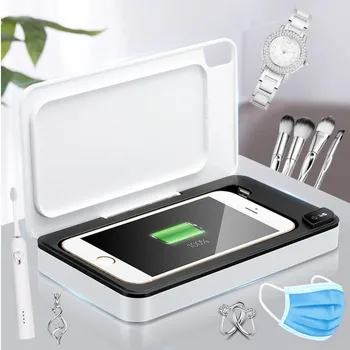 

UV Ozone Sterilizer Disinfection Box Wireless Charger LED 99.9% Sterilization Automatic For Phone Keys Toothbrush