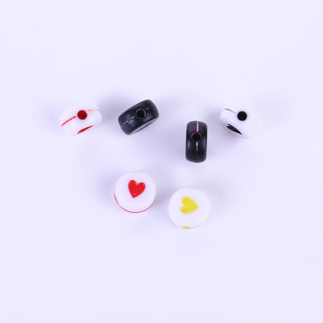 beaded handmade DIY jewelry accessories round love beads and # word beads acrylic clothing accessories loose beads