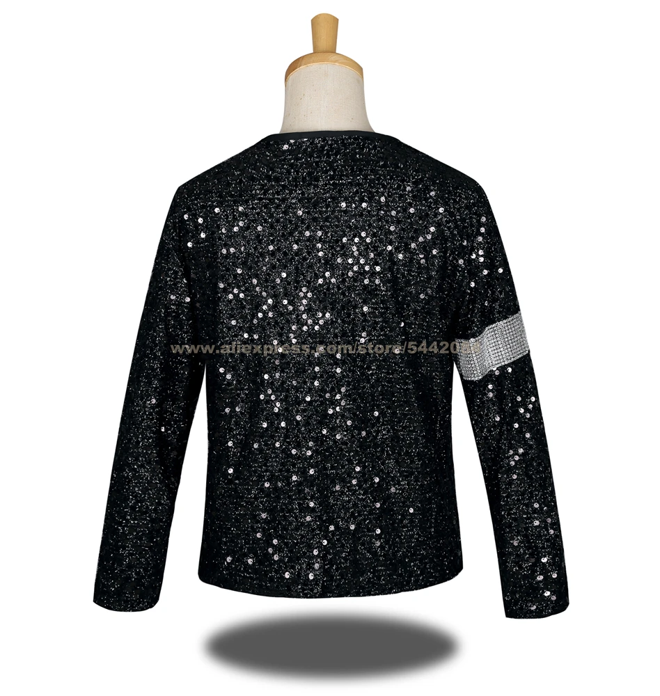 MJ Майкл Джексон Косплей пальто Billie Jean черный браслет из горного хрусталя куртка и перчатки верхняя одежда Хэллоуин костюм для вечеринки 1BLJD0213