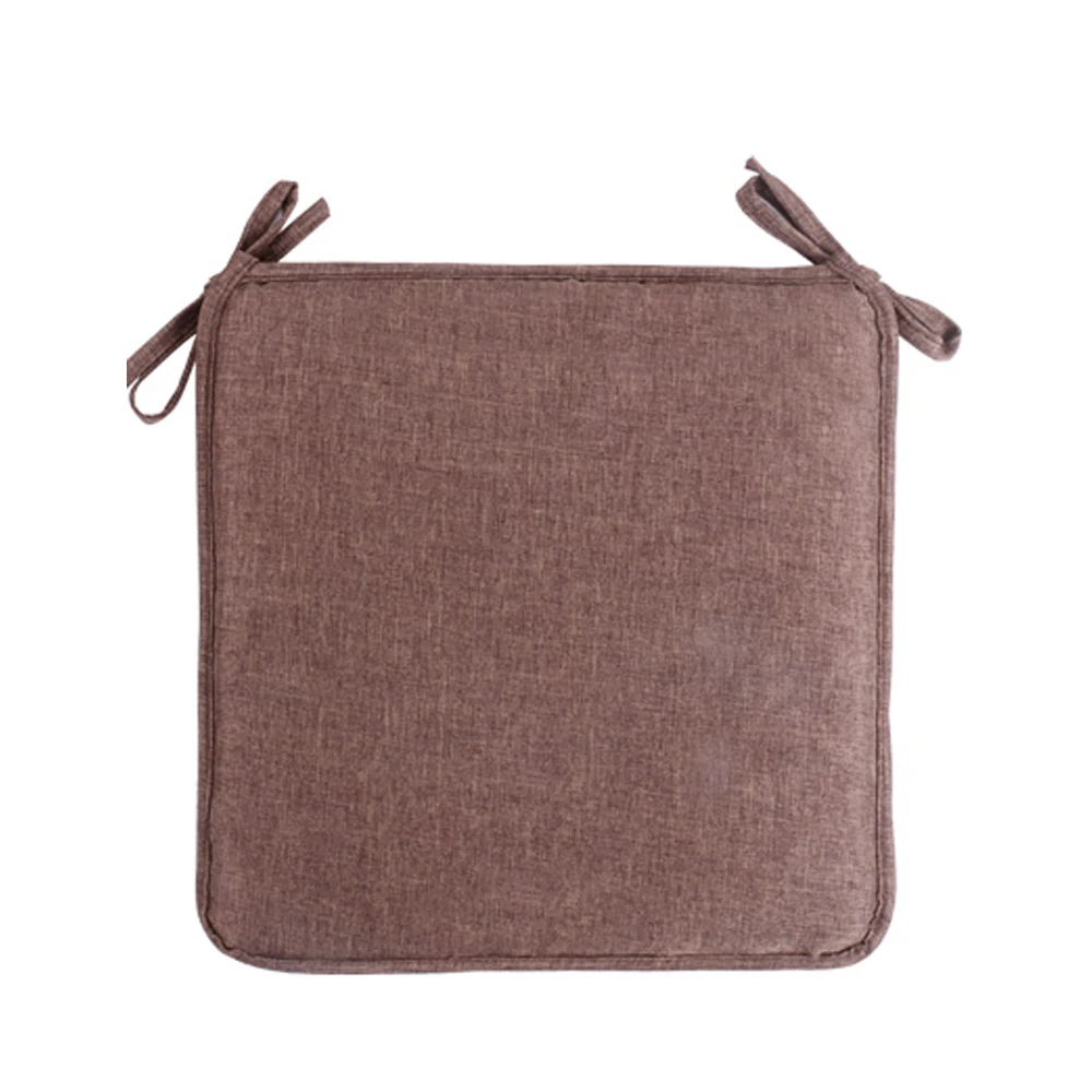 Brown with ribbon Non-slip диван-подушка для сидения однотонные Цвет квадратная Подушка сиденья кресло подушка мягкая подушка для Padchair стулья 40x40 см - Цвет: Brown with ribbon