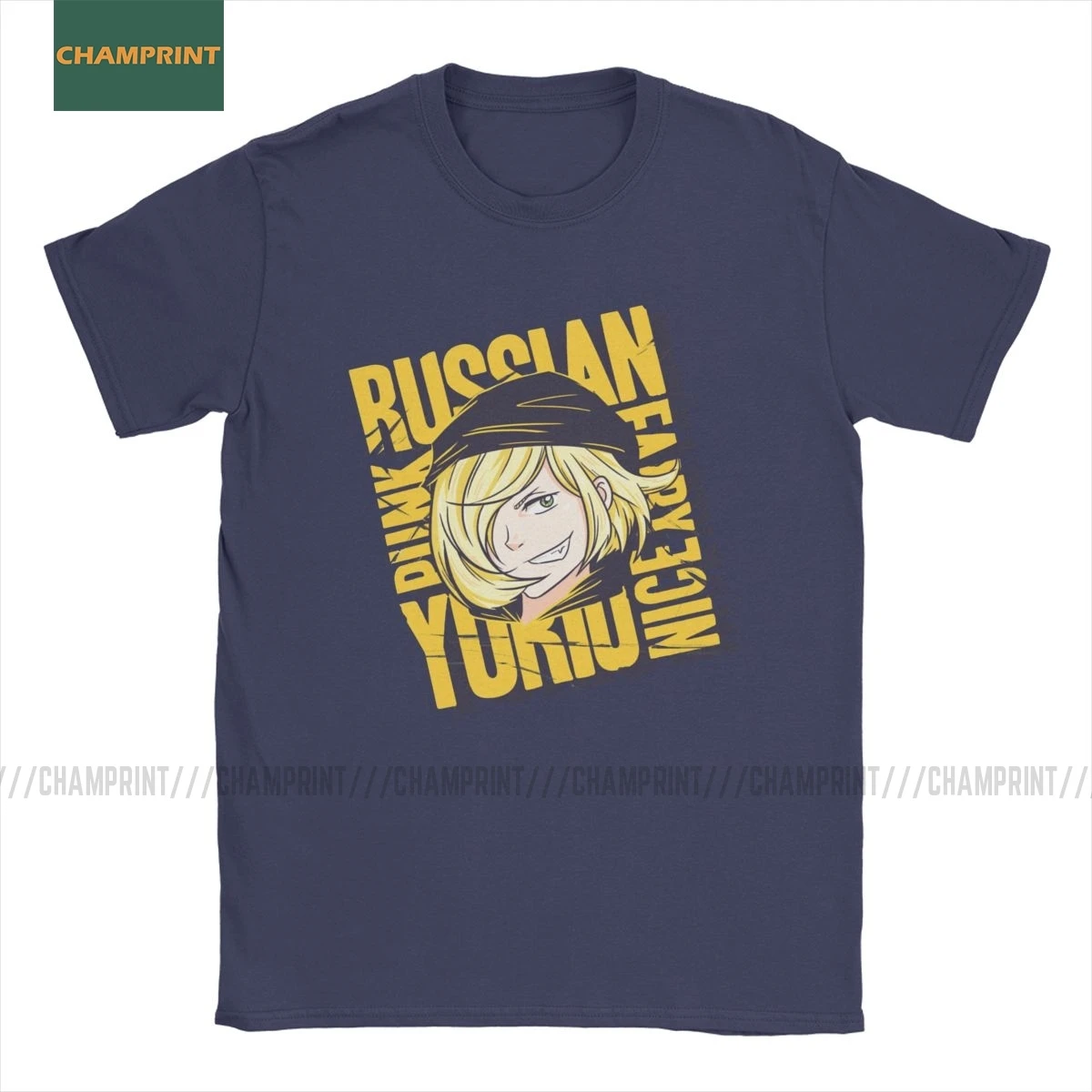 Футболка Yurio Nice Yuri On Ice мужская Милый хлопковый топ с коротким рукавом рисунком