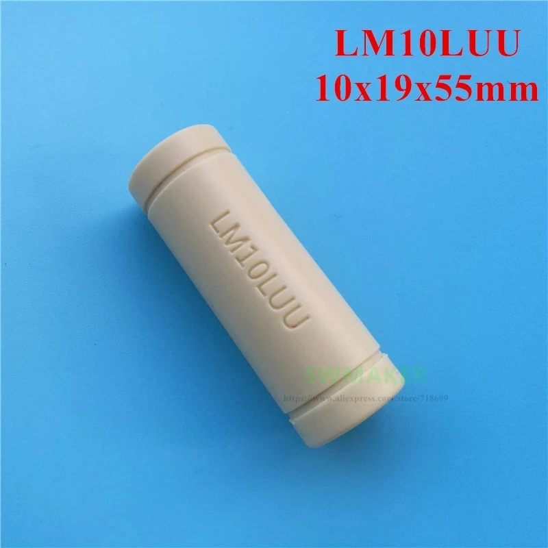1pcs LM10LUU Solid Polymer plastic gray Lengthen bearing Linear Bearing Bushing ID 10mm for Prusa 3D printer CNC machine