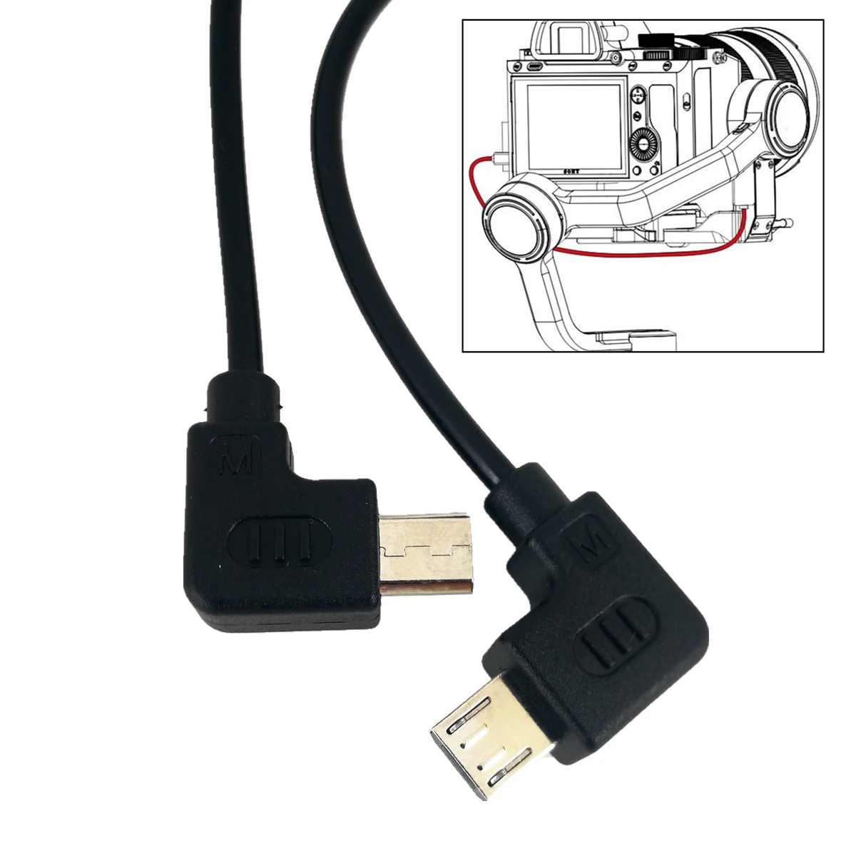 Cabo de Controle para Câmera Micro Usb para Micro Usb para Zhiyun Manive2 Amortecedor e Canon 5d Mark iv 5ds 7d ii Nikon D850 Z50
