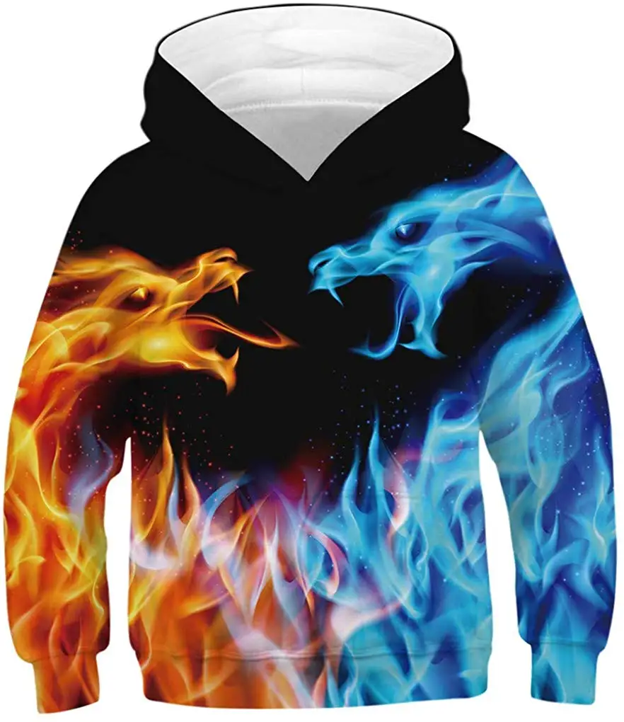 WNT999 Детские толстовки с капюшоном Venda quente Homens, толстовки с 3d волком Marca Moletons Casacos Menino Qualidade, уличная одежда, пуловер Moda Fato De аниме - Цвет: WNT999