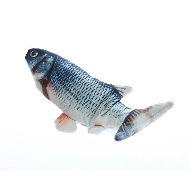 

Pet 30cm Battey Fish Catnip Chew Toy Pet Electric Doll Fish Pet Cat Will Beat Electric 30cm Plush Artificial Fish Battery
