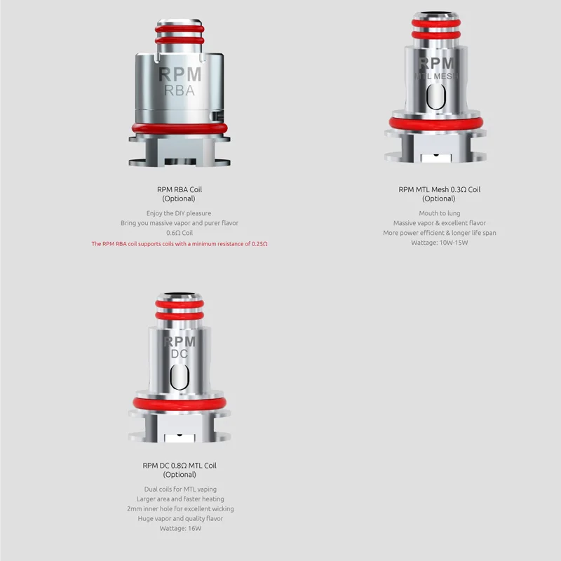 Катушка SMOK RPM 0 4 Ом тройная 6ом кварц 1 2 SC RBA MTL сетка DC Nord головка для RPM40 RPM80 Fetch Pro