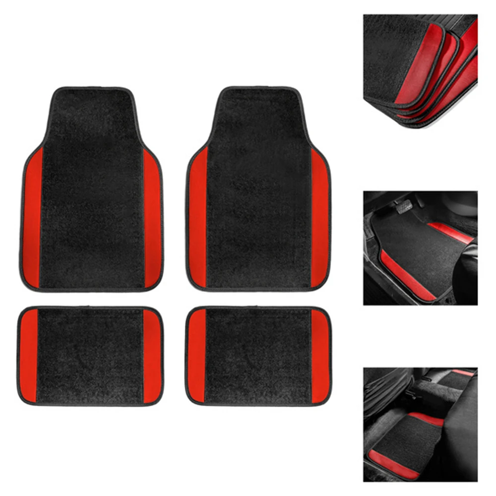 

4pcs Universal Leather Car Floor Mat Car-Styling Mat Floor Carpet Floor Liner Foot Pad Protector Interior Accessories