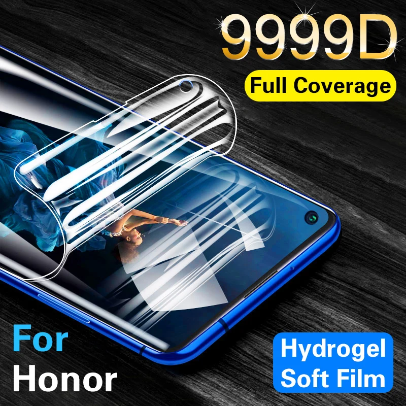 Защитная пленка для экрана Honor 20 Pro 10 Lite 9999D Гидрогелевая 9 V20 Huawei Mate 30 не