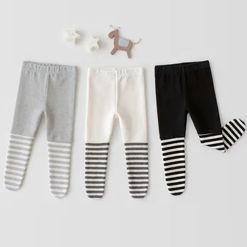 

Autumn Winter Baby Girls Elastic Striped Panty-hose Fashion Tights Casual Stockings Baby Girls Cotton Knitted Pants 2020 Fashion