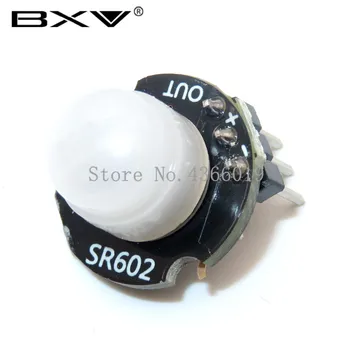 

10PCS MINI Motion Sensor Detector Module SR602 Pyroelectric Infrared PIR kit sensory switch Bracket for Diy With lens