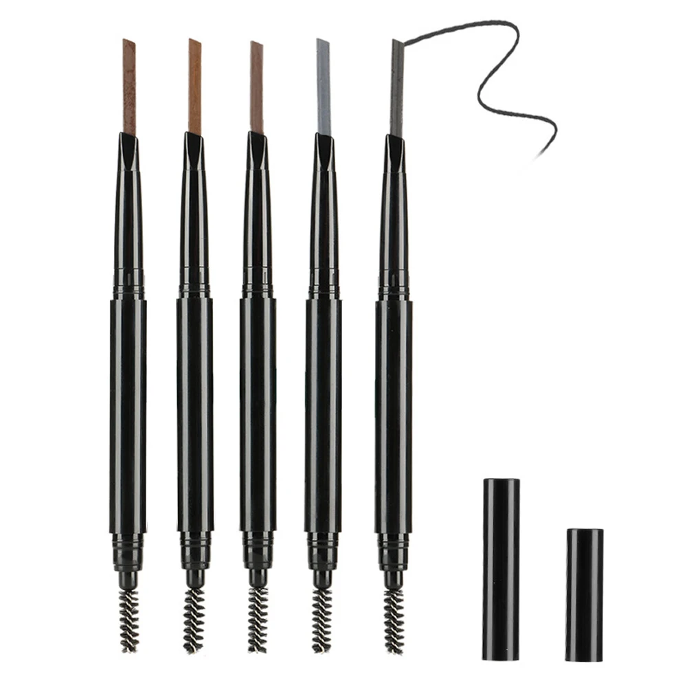 oem custom professional eyebrow pencil with brush private label thin waterproof matte eyebrow pencils customize logo low moq