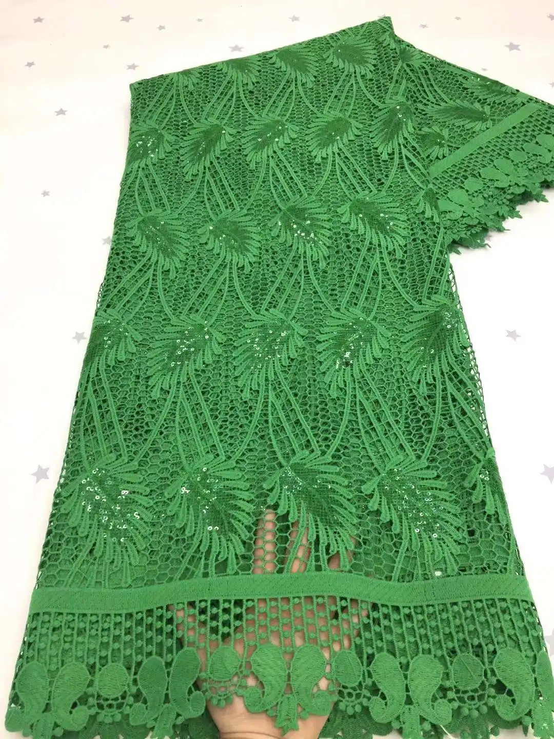 

Зеленый африканский гипюр, кружевная ткань 2021, высококачественное кружево, новейшая французская кружевная ткань с блестками для свадебной вечеринки KXX21121