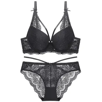 

Women Luxury Bra Sets Push Up Brasserie Brief Panty Underwear Sets Lace Lingerie Sets Intimates Sets Hot Sales New Bra Sets