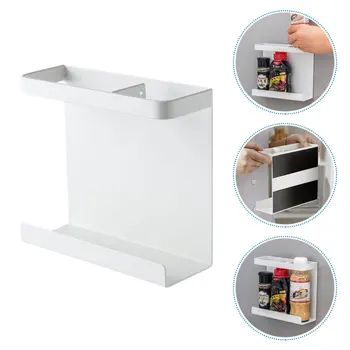 

1pc Non-perforated Refrigerator Side Wall Shelf Kitchen Magnetic Storage Rack Storage Shelf Side Wall Shelf Magnetic Rack