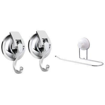 

1 Pcs Strong Vacuum Suction Cup Roll Paper Holder & 2 Pcs Vacuum Suction Cup Hooks Specialized