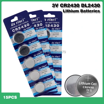 

15pcs 3v CR2430 CR 2430 Button Pilas Lithium Coins Cells Battery Watch Clock Batteries For Calculator Computer Remote Control