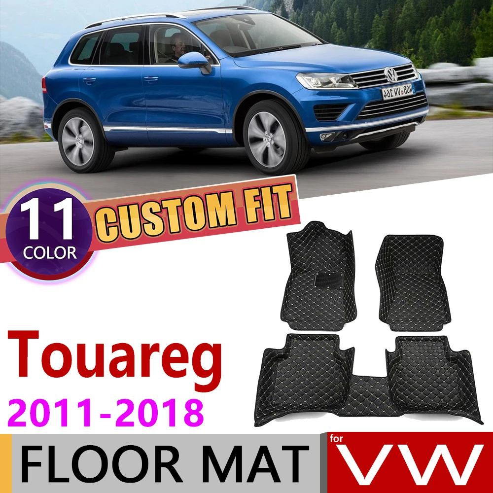 Индивидуальный автомобильный кожаный коврик для Volkswagen VW Touareg 7P 2011 ~ 2018 5 мест Авто