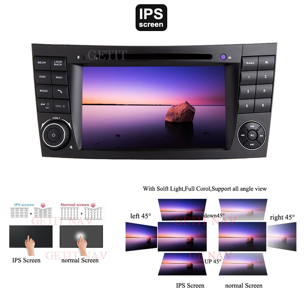 Perfect DSP Chip Android 9.0 Car DVD Multimedia Player for Mercedes/Benz W209 W463 W219 W211 with Radio,2 Din Car Stereo Radio head Unit 3